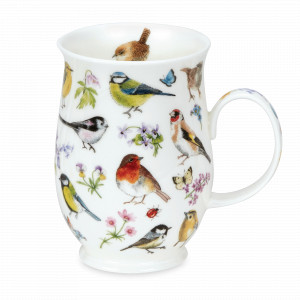 Кружка «Парк птиц Синица», 310 мл, костяной фарфор, декор, серия Suffolk, DUNOON, Великобритания, Кружки фарфоровые 300 мл.