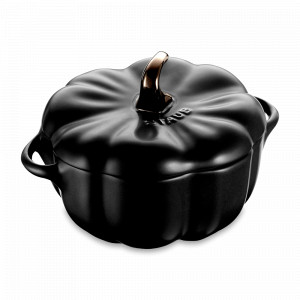 Кокот «Тыква», 0,5 л, 12,2 см, керамика, черный, серия La Cocotte, STAUB, Франция, STAUB (Франция)