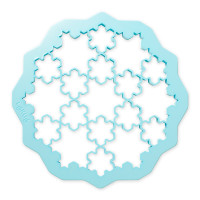 Форма  для печенья «Снежинки», 23. 5 см, ABS пластик, голубой, LEKUE, Испания