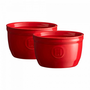 Набор из 2-х керамических рамекинов, 9 х 5 см, гранат, EMILE HENRY, Франция, EMILE HENRY (Франция)