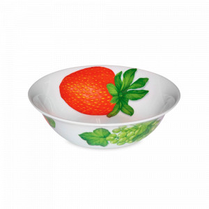 Салатник, 16,5 см, костяной фарфор, белый, красный, серия Freedom, TAITU, Италия, Салатники из костяного фарфора