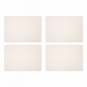 Набор из 4-х подстановочных прямоугольных салфеток, 33 х 48 см, пвх, кремовый, серия Natural, WO HOME, Германия, Салфетки подстановочные