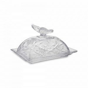 Маслёнка с крышкой, 17 х 12 см, стекло, серия Butterfly, ANNA LAFARG, Китай, Butterfly ANNA LAFARG