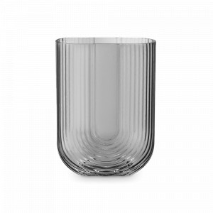 Ваза Florenty, 23.5 см, стекло, серый, BERGENSON BJORN, Великобритания, BERGENSON BJORN (Великобритания)