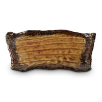 Блюдо сервировочное Yellow, 24.5 х 14 см, каменная керамика, желтый, коричневый, ROOMERS TABLEWARE, Нидерланды