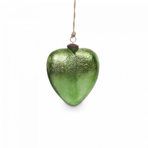 Украшение новогоднее Сердце подвес, 18 х 15 см, стекло, зеленый, ROOMERS FURNITURE, Нидерланды, ROOMERS FURNITURE (Нидерланды)