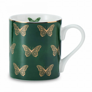 Кружка Butterflies, 280 мл, фарфор, зеленый, декор, серия Mikasa Hampton, KITCHEN CRAFT, Великобритания, Kitchen Craft Mikasa Hampton