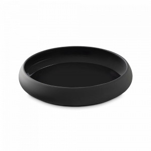 Тарелка глубокая "Gourmet" Onyx, 18 см, керамика, черный с матовым бортом, серия Bahia, GUY DEGRENNE, Франция, 