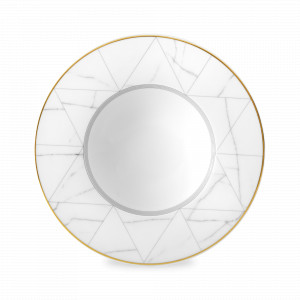 Тарелка суповая, 25 см, фарфор, белый, серый, серия Carrara, VISTA ALEGRE, Португалия, Тарелки суповые