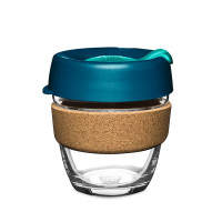 Кружка дорожная Brew Cork S, закаленное стекло, пластик, 227 мл, серия Polaris, KEEPCUP, Австралия