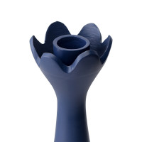 Подсвечник на одну свечу, 23 см, алюминий, темно-синий, серия Laminaria, BERGENSON BJORN, Великобритания_00819730057167891270.jpg