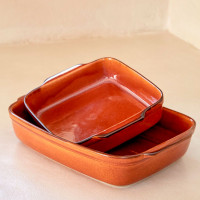 Блюдо для запекания прямоугольное Caramel, 33.1 х 21.8 см, керамика, коричневый, серия Poterie, COSTA NOVA, Португалия_00814410046033233517.jpg