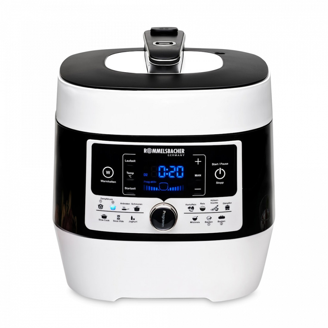 Мультиварка -скороварка, 6 л, пластик, ROMMELSBACHER, Германия