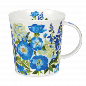 Кружка &quot;Сад Голубые цветы&quot;, 320 мл, костяной фарфор, белый, декор, серия Lomond, DUNOON, Великобритания, DUNOON (Великобритания)
