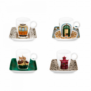 Набор из 4-х чайных пар, фарфор, декор, серия Alma Do Porto, VISTA ALEGRE, Португалия, VISTA ALEGRE (Португалия)