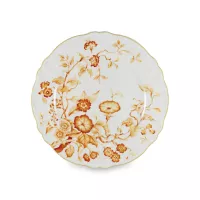 Тарелка пирожковая Bianco e arancione, 16 см, фарфор, белый, оранжевый, серия Florentius, LE COQ, Италия, 