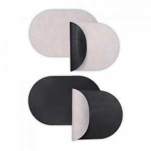 Набор 4-х двухсторонних сервировочных салфеток, 30 х 45 см, ПВХ, черный/светло-серый, серия Pool, LIBERTY JONES, Россия, Салфетки подстановочные