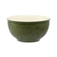 Салатник , 3 л, 24 см, керамика, зеленый, рельеф, серия English gardens, LIBERTY JONES, Россия