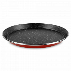 Форма для пиццы Pizzapan, 35 см, 1.6 л, сталь, стеклоэмаль, красный, серия Cerise Pierre, VITRINOR, Испания, Формы для запекания с антипригарным покрытием