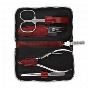 Набор маникюрный в кожаном футляре, 4 предмета, YES, Германия, Мужской маникюрный набор