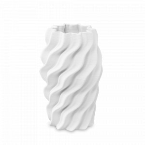 Ваза настольная Волны, 27 см, керамика, белый, серия Vases, DECOR DE TABLE, Россия, Вазы DECOR DE TABLE