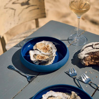Салатник BLEU, 17.5 см, 1.4 л, фарфор, синий матовый, серия Gourmet, GUY DEGRENNE, Франция_00813520066449929917.jpg