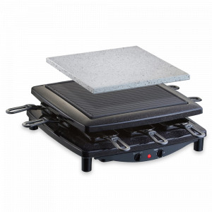 Гриль - раклетница, 14 х 36 х 36 см, нержавеющая сталь, черный, STEBA, Германия, STEBA (Германия)