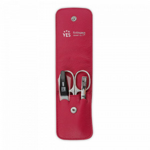 Набор маникюрный в кожаном футляре, 3 предмета, YES, Германия, Домашний маникюрный набор