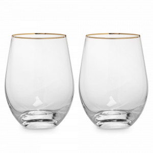 Набор из 2-х стаканов, 520 мл, стекло, золотистый кант, серия Ravello, ANNA LAFARG, Китай, Стаканы для воды