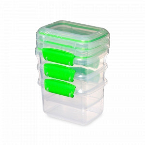 Набор из 3-х контейнеров, 400 мл, пластик, зеленый, серия Fresh, SISTEMA, Новая Зеландия, SISTEMA (Новая Зеландия)