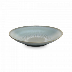 Тарелка для пасты Blue, 21 см, каменная керамика, голубой, серый, серия Tungi, ROOMERS TABLEWARE, Нидерланды, Тарелки для пасты