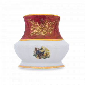 Подставка для салфеток Охота, 9 х 8.5 см, фарфор, красный, серия Мария-Тереза, REPAST, Чехия, Мария-Тереза REPAST