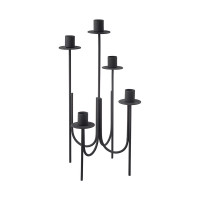 Подсвечник на 5 свечей Flam, 36 см, металл, черный, BERGENSON BJORN, Великобритания_00813860062709419312.jpg