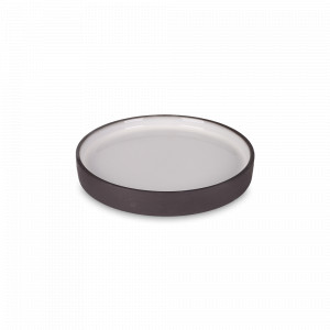 Тарелка закусочная Black/White, 21 см, керамика, черный, белый, ROOMERS TABLEWARE, Нидерланды, Тарелки десертные