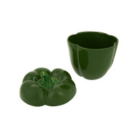 Банка для хранения «Перец», 11,5 см, керамика, зеленый, серия Перец, Bordallo Pinheiro, Португалия_00801880065810943822.jpg