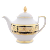 Чайник заварочный Creme Gold, 1.2 л, фарфор, кремовый, золотой, серия Diadem, FALKENPORZELLAN, Германия