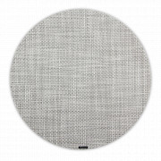 Салфетка подстановочная круглая, диам. 38 см, цвет серебристо-белый (White/Silver), серия Basketweave, CHILEWICH, США, Салфетки подстановочные