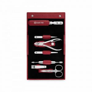 Набор маникюрный в кожаном футляре, цвет красный, 7 предметов, Classic Inox, ZWILLING J.A. HENCKELS, Германия, ZWILLING (Германия)