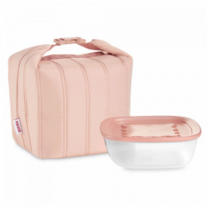 Термосумка с контейнером, 1,4 л, полиэстер, биопластик, розовый, серия Handy Bio, GUZZINI, Италия, GUZZINI (Италия)