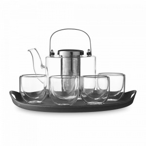 Набор чайный 6 предметов, на 4 персоны, боросиликатное стекло, силикон, нержавеющая сталь, серия Bjorn, VIVA Scandinavia, Дания, Скидка до -20% на Viva Scandinavia