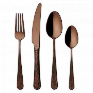 Набор столовых приборов 24 предмета, нержавеющая сталь 18/10, коричневый, серия Guell, HERDMAR, Португалия, Подарочные столовые приборы