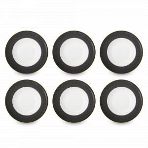 Набор из 6-ти тарелок суповых , 23.5 см, фарфор, черный, серия Вола, MIX&amp;MATCH HOME, Китай, MIX & MATCH (Народная Республика Бангладеш)