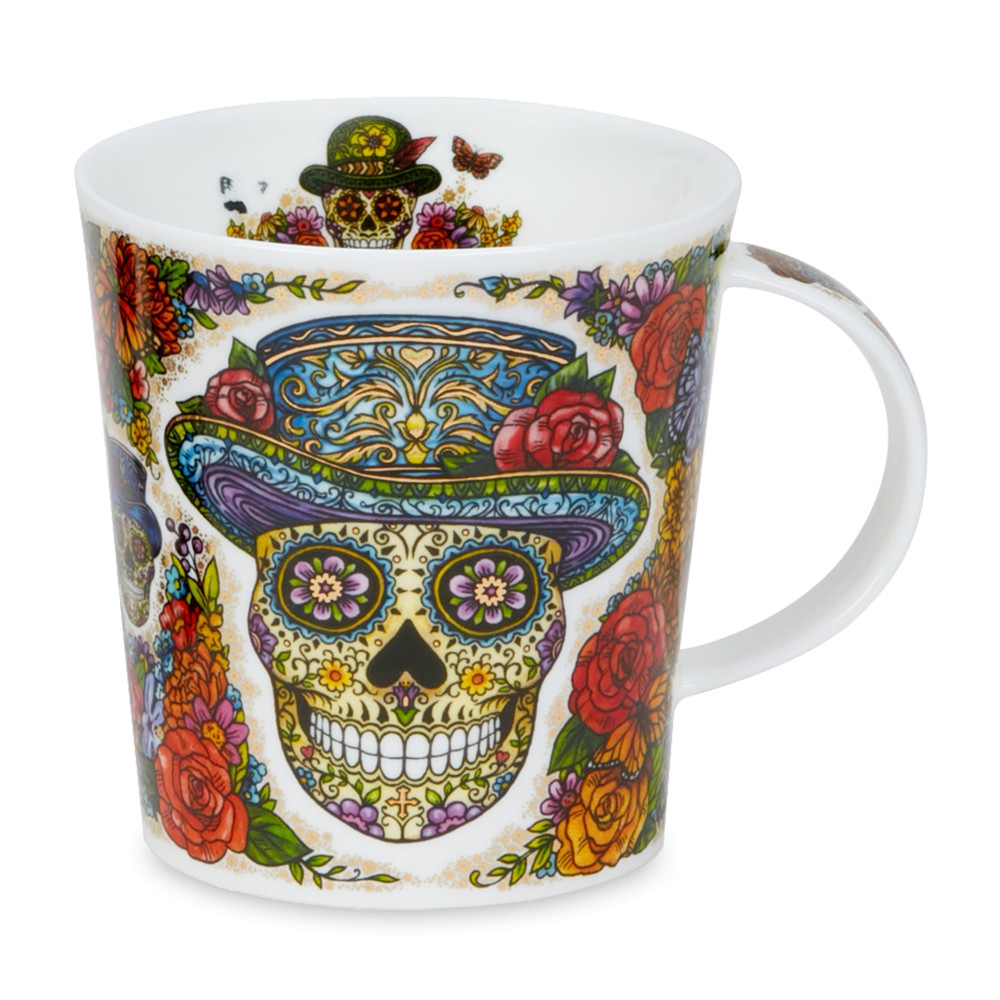 Кружка «Dua de Muertos», 320 мл, костяной фарфор, белый, декор, серия Lomond, DUNOON, Великобритания