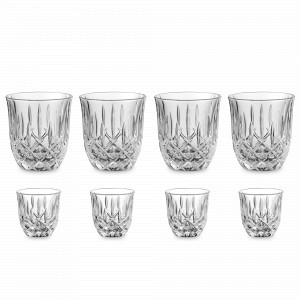 Набор из 8-ми стаканов Barista для эспрессо и капучино, 90 и 235 мл, хрустальное стекло, серия Noblesse, NACHTMANN, Германия, Стаканы для кофе