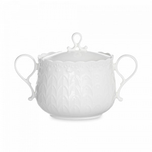 Сахарница , 450 мл, костяной фарфор, белый, серия Белый шелк, NARUMI, Япония, Предметы сервировки NARUMI