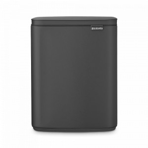 Контейнер для мусора, 12 л, нержавеющая сталь, черный матовый, серия BO, BRABANTIA, Бельгия, Скидка до -20% на мусорные ведра Brabantia