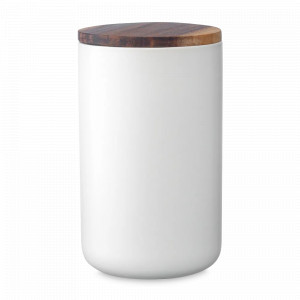 Банка для хранения, 750 мл, керамика, акация, белый, SMART SOLUTIONS, Россия, Банки для хранения чая