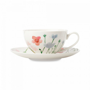 Пара чайная, 200 мл, фарфор, белый, декор, серия Лесные цветы, MAXWELL WILLIAMS, Австралия, MAXWELL & WILLIAMS (Австралия)