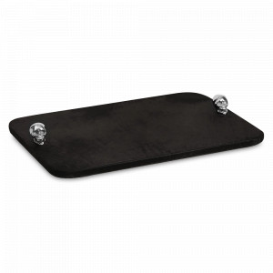 Поднос прямоугольный BLACK NICKEL, 62 х 45 см, металл, кожа, черный, ROOMERS FURNITURE, Нидерланды, Подносы