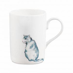 Кружка «Кошки Голубой кот», 325 мл, костяной фарфор, декор, серия Люси, ROY KIRKHAM, Великобритания, ROY KIRKHAM (Великобритания)